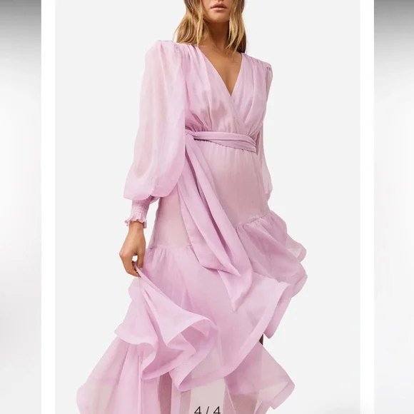 Elliatt Lavender High-Low Ruffle Dress - Picture 2 of 8